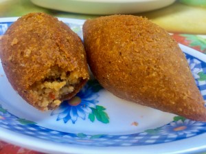 Kibbeh stuffed with beef
