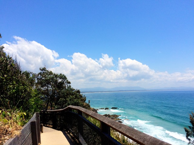Walking trail along the water
