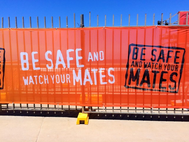 Setting up for schoolies